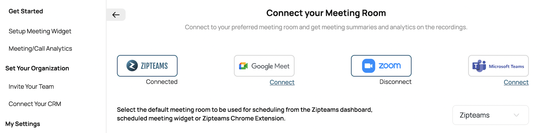 Zipteams Zoom Integration
